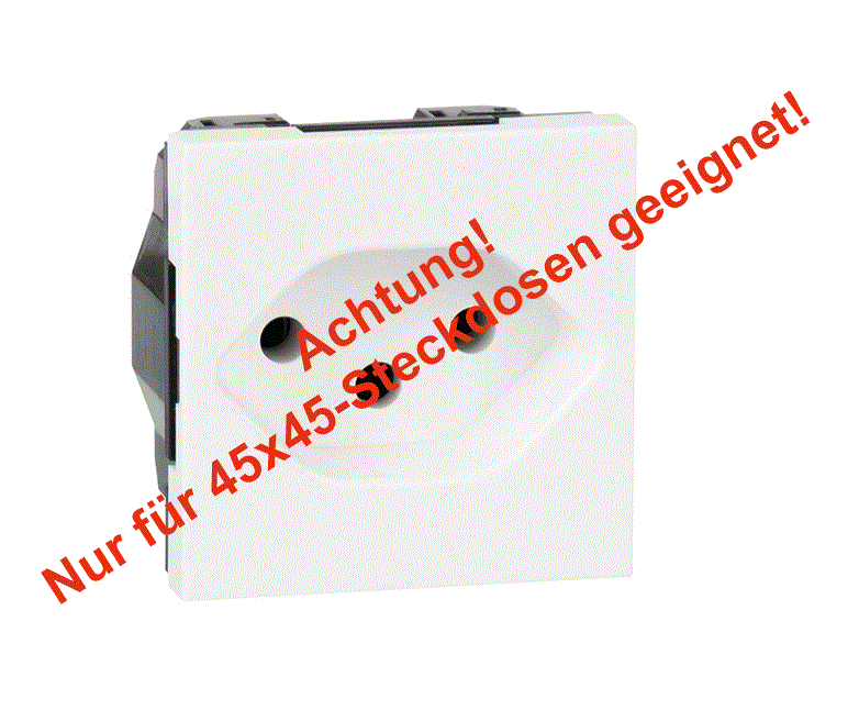 Steckdoseneinsatz für 3x 45x45 Ausschnitte, leer