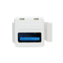 Keystone Verbinder USB-A 3.0 Buchse &gt; Buchse, weiss