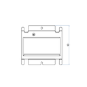 Steckdoseneinsatz für 2 Stk. 45x45 Ausschnitte, leer