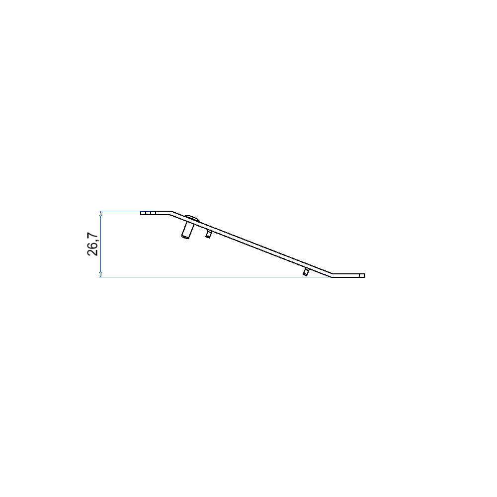 Steckdoseneinsatz für 2 Stk. 45x45 Ausschnitte, leer