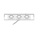 Steckdoseneinsatz für  2x3 FLF inkl. 3x 1xT13, weiss