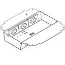 Steckdoseneinsatz für  2x3 FLF inkl. 3x 1xT13, weiss