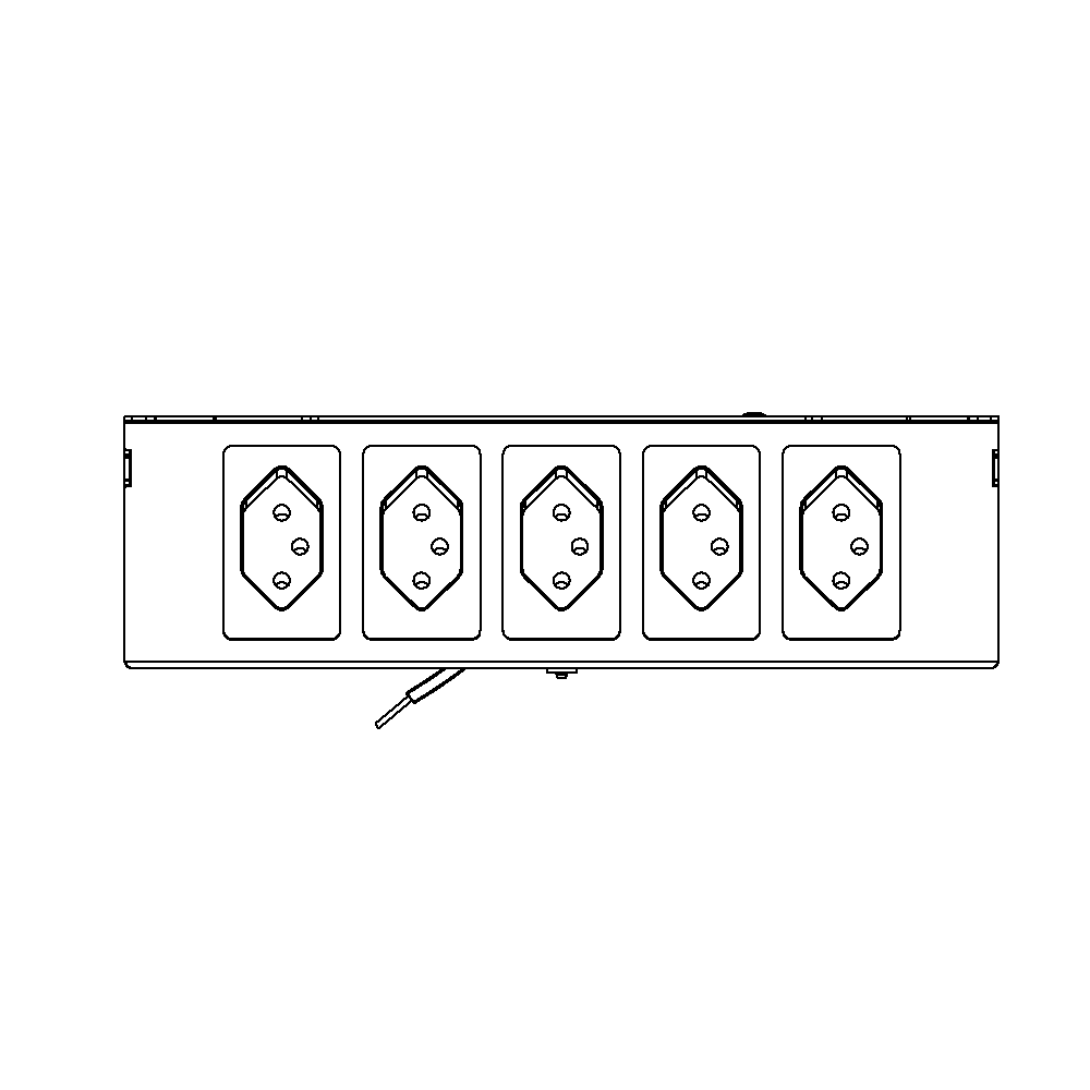 Steckdoseneinsatz für 2x5 FLF inkl. 5x 1xT13, weiss