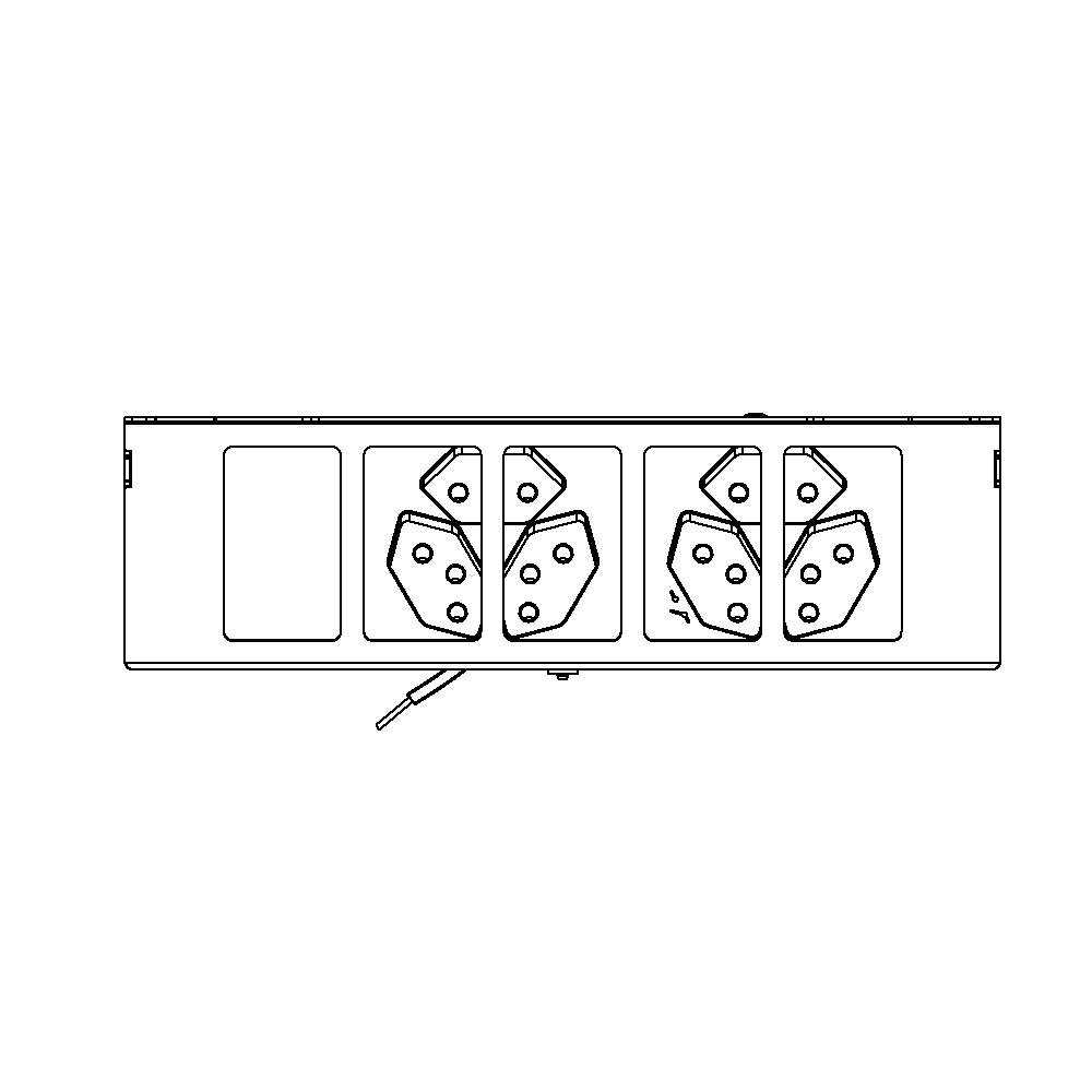 Steckdoseneinsatz für 2x5 FLF inkl. 1x 3xT13, weiss, und 1x 3xT13/s, weiss