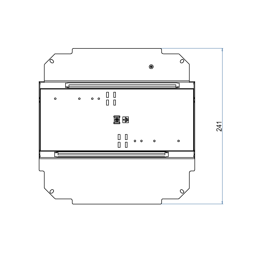 Steckdoseneinsatz mit 2x4Stk. 45x45 Ausschnitte