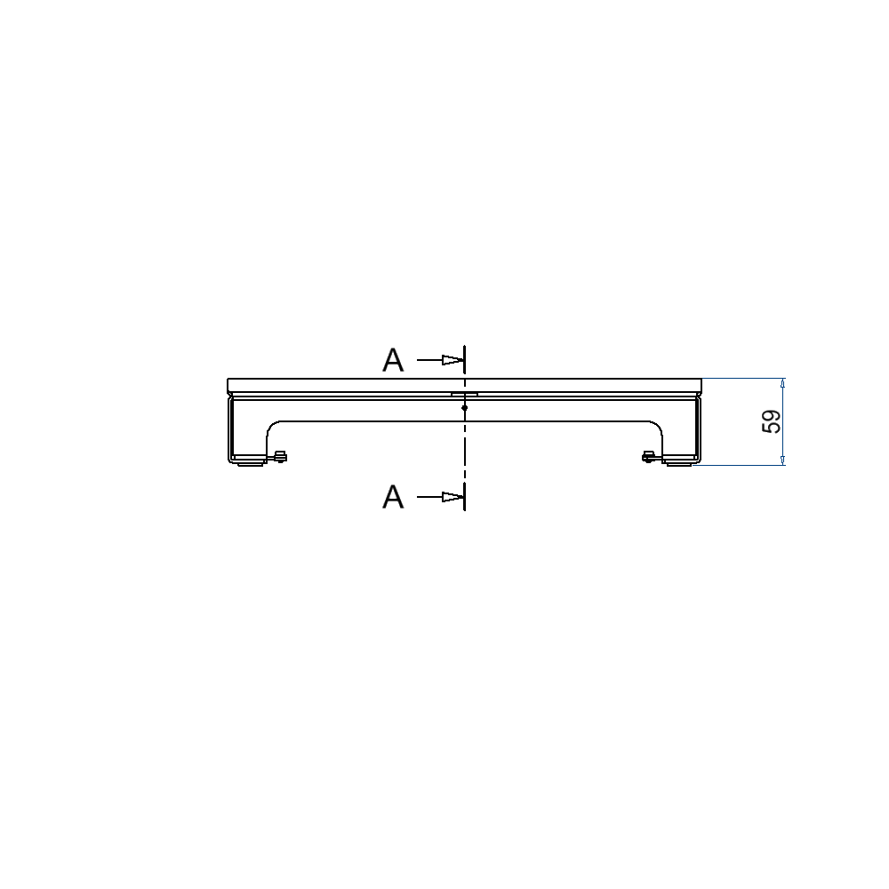 Unterflur-Bodendose UBD 320 aus Chromstahl inkl. Blinddeckel, flach (SVZ), 5mm Vertiefung