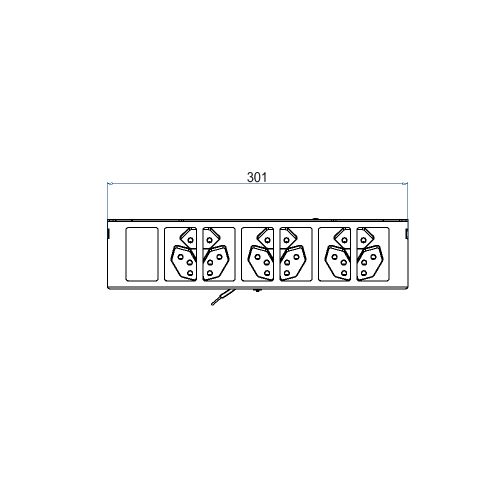 Steckdoseneinsatz für 2x7 FLF inkl. 3x 3xT13, weiss