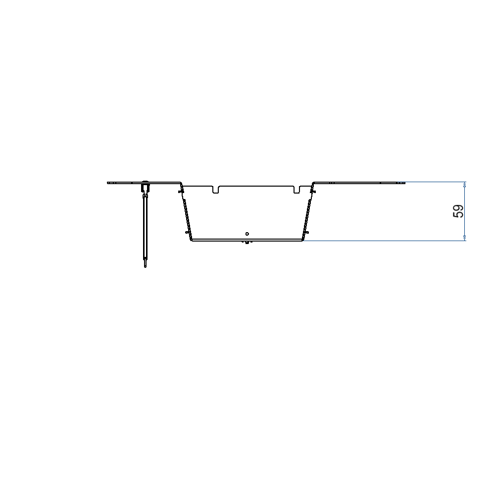 Steckdoseneinsatz mit 2x 6 Stk. 45x45 Ausschnitten