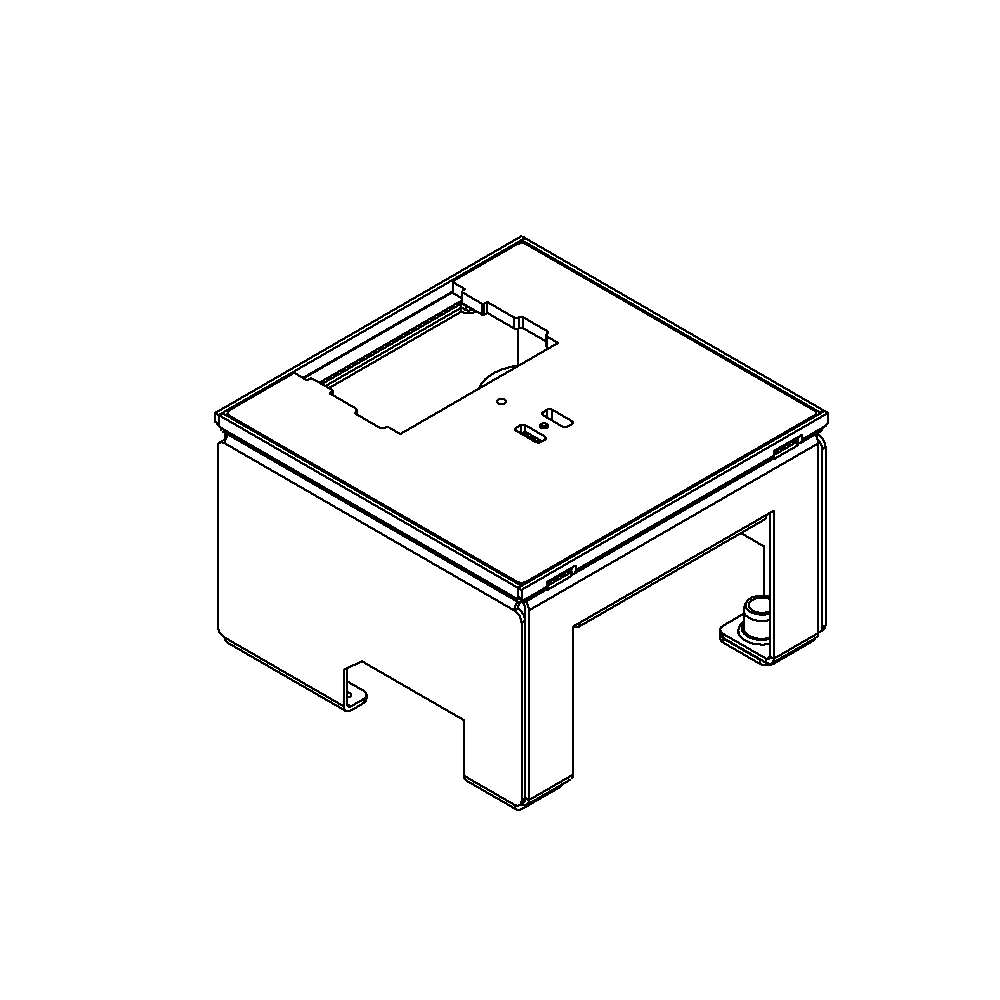 Unterflur-Bodendose UBD 130 ohne Schutzkante inkl. belegtem Deckel mit Ausschnitt aus 4mm SVZ 