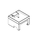 Schwerlast-Unterflur-Bodendose UBD 160 aus Chromstahl inkl. Deckel mit 4mm Verstärkungsplatte, 16mm Vertiefung und 1 Schnurauslass