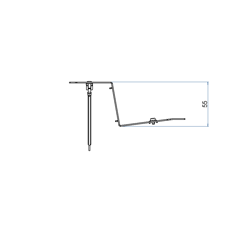 Steckdoseneinsatz für 3x 45x45 Ausschnitte, leer