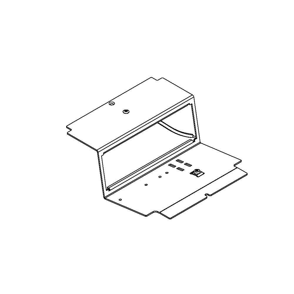 Steckdoseneinsatz für 3x 45x45 Ausschnitte, leer