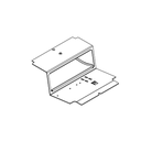 Steckdoseneinsatz für 3x 45x45 Ausschnitte, leer