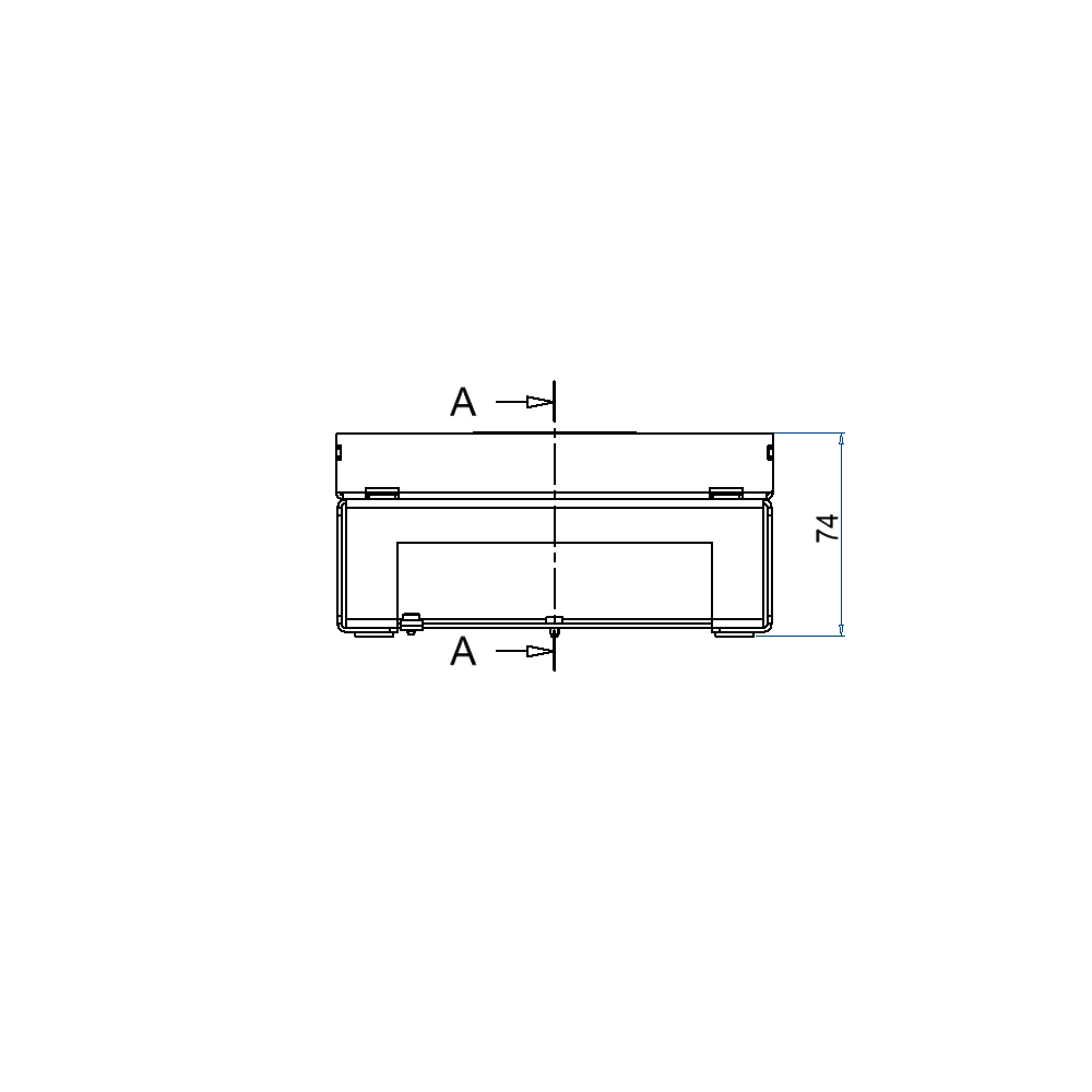 Schwerlast-Unterflur-Bodendose UBD 160 small aus Chromstahl inkl. Deckel mit 4mm Verstärkungsplatte, 16mm Vertiefung und 1 Schnurauslass