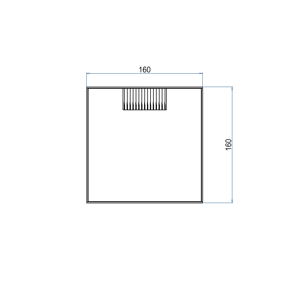 Schwerlast-Unterflur-Bodendose UBD 160 small aus Chromstahl inkl. belegtem Deckel und 4mm Verstärkungsplatte und 1 Bürstenauslass