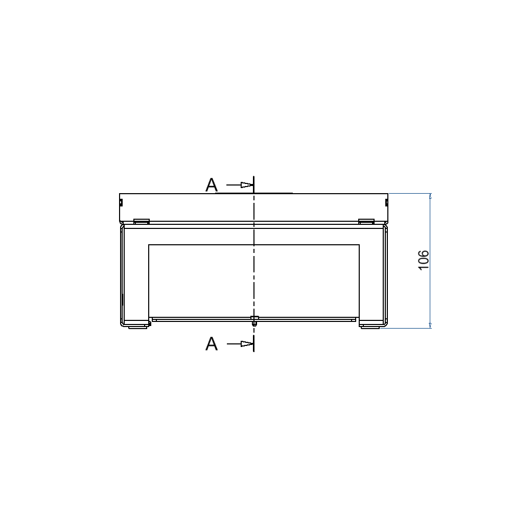 Schwerlast-Unterflur-Bodendose UBD 210 aus Chromstahl inkl. Deckel mit 4mm Verstärkungsplatte, 16mm Vertiefung und 1 Schnurauslass