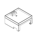 Schwerlast-Unterflur-Bodendose UBD 210 aus Chromstahl inkl. Deckel  mit 4mm Verstärkungsplatte, 16mm Vertiefung und 1 Bürstenauslass