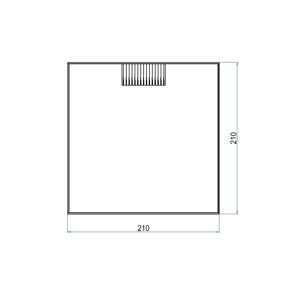 Schwerlast-Unterflur-Bodendose UBD 210 aus Chromstahl inkl. belegtem Deckel  mit 4mm Verstärkungsplatte und 1 Bürstenauslass