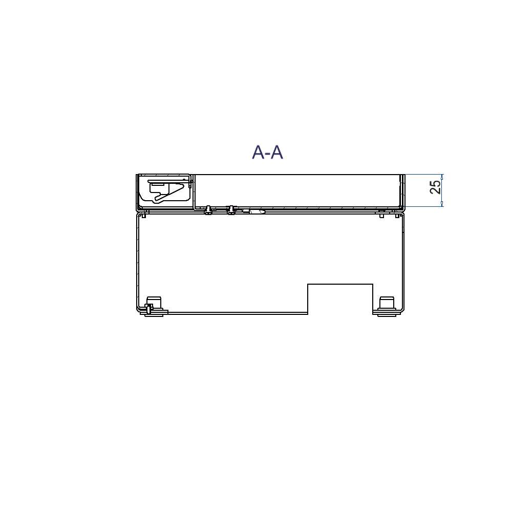 Unterflur-Bodendose UBD 210 aus Chromstahl inkl. Deckel mit 25mm Vertiefung und 1 Schnurauslass