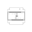 Steckdoseneinsatz für 2x3Stk. 45x45 Ausschnitte, leer