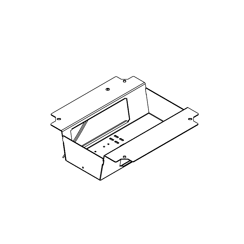 Steckdoseneinsatz für 2x3Stk. 45x45 Ausschnitte, leer