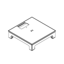 Unterflur-Bodendose UBD 210 small inkl. belegtem Deckel ohne Schutzkante, mit Ausschnitt aus 4mm SVZ 