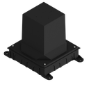 [UBD 100 150] Kunststoff-Einbaubox schwarz zu UBD 100, oben: 110x110mm, unten: 180x230mm, H: 185mm