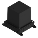 Kunststoff-Einbaubox schwarz zu UBD 130,oben: 140x140mm, unten: 180x230mm, H: 185mm