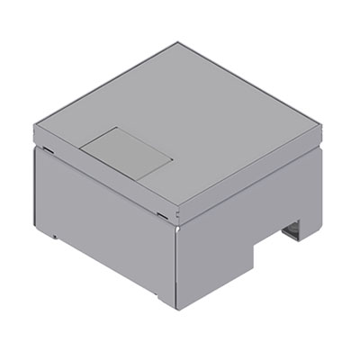 [UBD 160 157] Boîte de sol UBD 160 en acier inoxydable avec couvercle et 1 sortie de cordon inclus