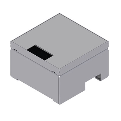 [UBD 160 158] Boîte de sol UBD 160 en acier inoxydable avec couvercle et 1 sortie de brosse inclus