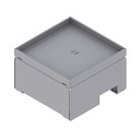 [UBD 160 159] Boîte de sol UBD 160 en acier inoxydable avec couvercle avec bord, fermé, évidement de 15mm inclus