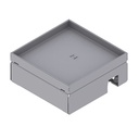 Boîte de sol UBD 160 small en acier inoxydable couvercle avec bord, fermé, évidement de 15mm inclus