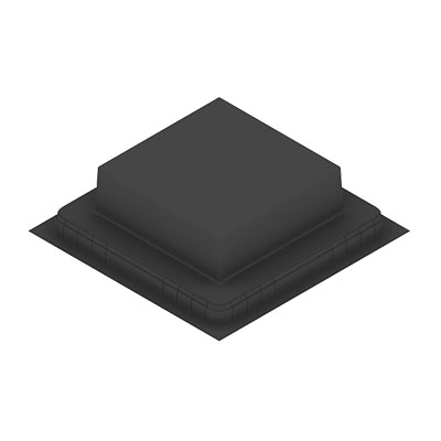 Boîte d'encastrement plastique noir pour UBD 320, en haut: 330x330mm, en bas: 508x508mm, H: 150mm 