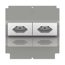 Steckdoseneinsatz für 2 FLF inkl. 2xT13, weiss