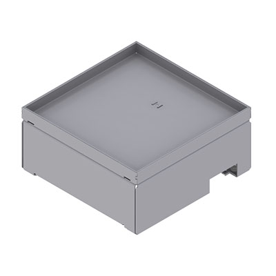 [UBD 210 209] Boîte de sol UBD 210 en acier inoxydable couvercle avec bord, fermé, évidement de 15mm inclus