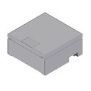 [UBD 210 207] Boîte de sol UBD 210 en acier inoxydable avec couvercle, évidement de 15mm et 1 sortie de cordon inclus