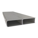 [UFK 150 030] Canal de sol noyé 2 goulettes, aluminium 150x30mm