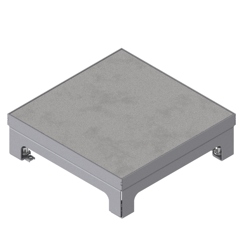 [UBD 215 202] Boîte de sol UBD 210 small en acier inoxydable faux couvercle inclus