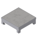 Boîte de sol UBD 210 small en acier inoxydable faux couvercle inclus