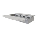 Steckdoseneinsatz horizontal für 2x4 FLF inkl. 4x 1xT13, weiss