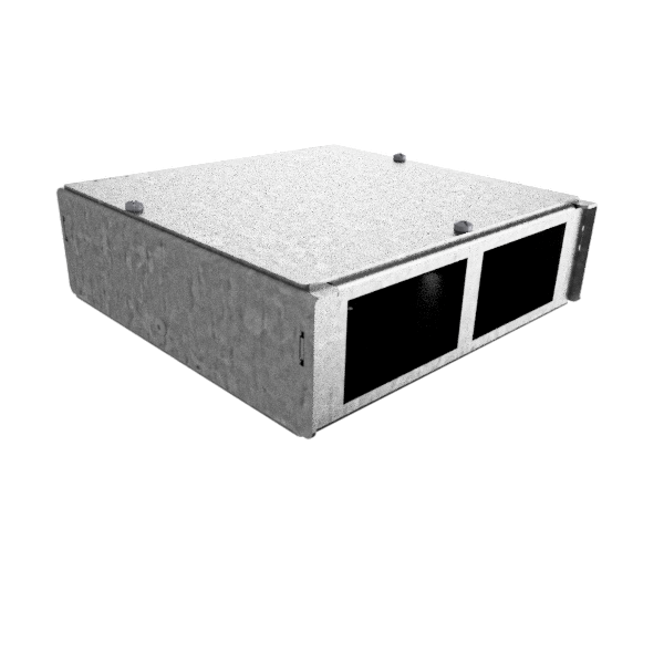 Anschlussbox DBH 100 für 2 FLF horizontal aus SVZ, leer