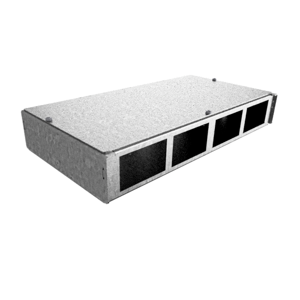 [DBH 100 401] Anschlussbox DBH 100 für 4 FLF horizontal aus SVZ, leer