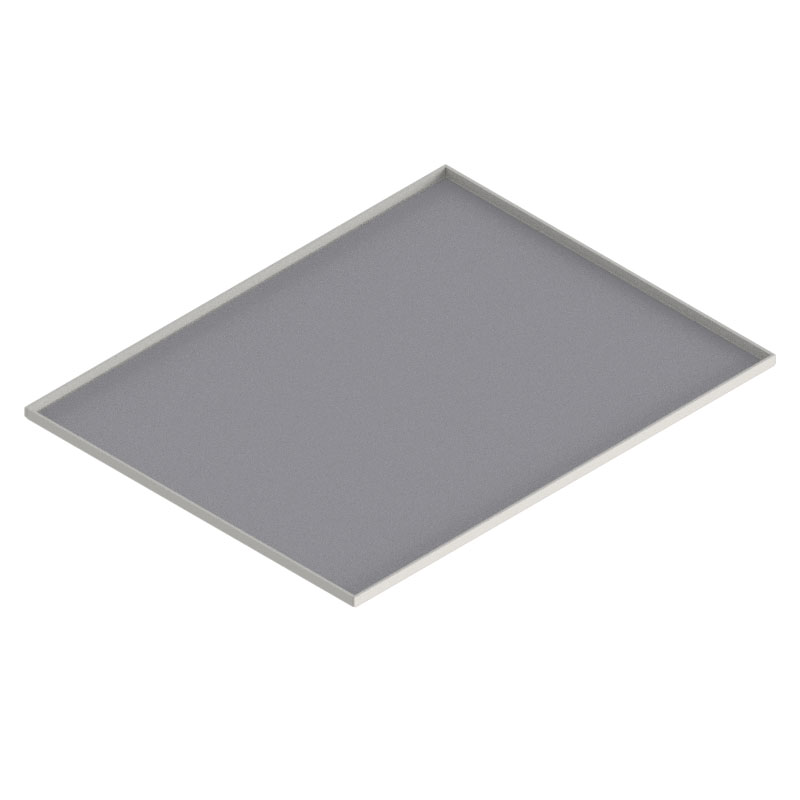 Blind-Deckel zu UBK 400 mit Kante geschlossen aus ALU 2.5mm, 8mm Vertiefung, Länge 500mm