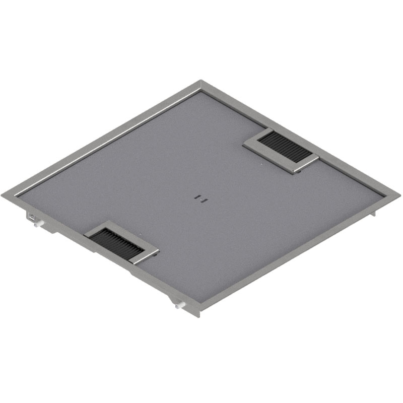 Sortie de sol double 260 en acier inoxydable poncé 