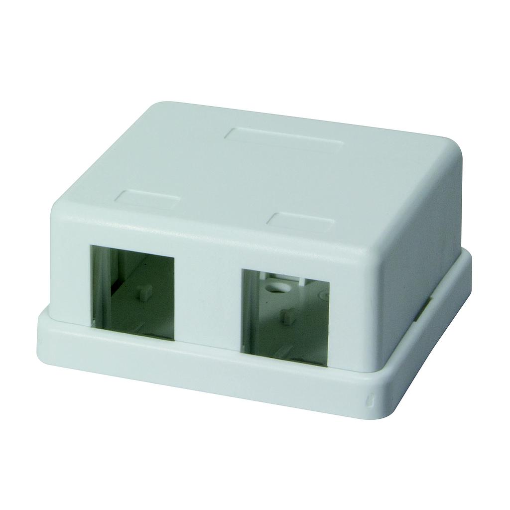 [MVT 200 160] boîtier vide en surface Keystone, pour 2xRJ45 UTP, blanc, - Ausverkauf