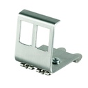 Adaptateur pour rail DIN (35 mm), pour 2xRJ45, Keystone, métal,