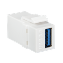 [MVT 200 124] Keystone Verbinder USB-A 3.0 Buchse &gt; Buchse, weiss
