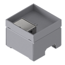 [UBD 132 251] Unterflur-Bodendose UBD 130 aus Chromstahl inkl. Deckel mit 25mm Vertiefung und 1 Schnurauslass