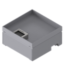 [UBD 212 252] Boîte de sol UBD 210 en acier inoxydable, inclus couvercle avec bord, fermé, évidement de 25mm et 1 sortie de brosse