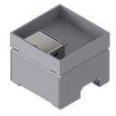 [UBD 132 301] Unterflur-Bodendose UBD 130 aus Chromstahl inkl. Deckel mit 30mm Vertiefung und 1 Schnurauslass